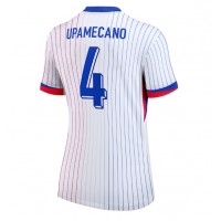 Camiseta Francia Dayot Upamecano #4 Visitante Equipación para mujer Eurocopa 2024 manga corta